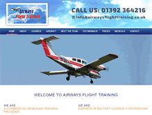 Tablet Screenshot of airwaysflighttraining.co.uk